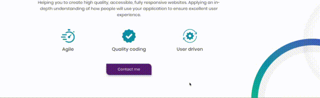 Example of gradient circle animation on scroll